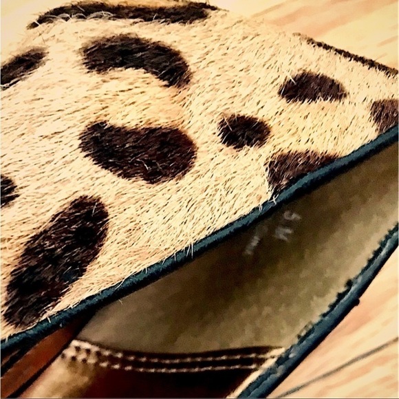brigitte Bailey Size 5 Peep Toe Platform Pumps Leopard Print Calfs hair - Picture 7 of 7